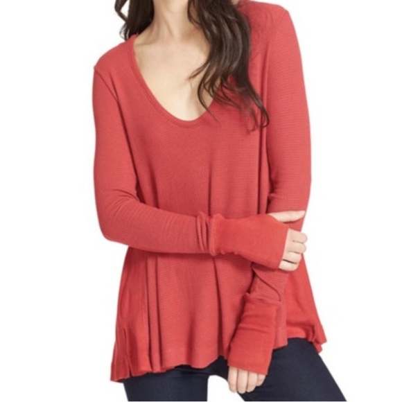 Free People Thermal long Sleeve Top Medium - Picture 1 of 11